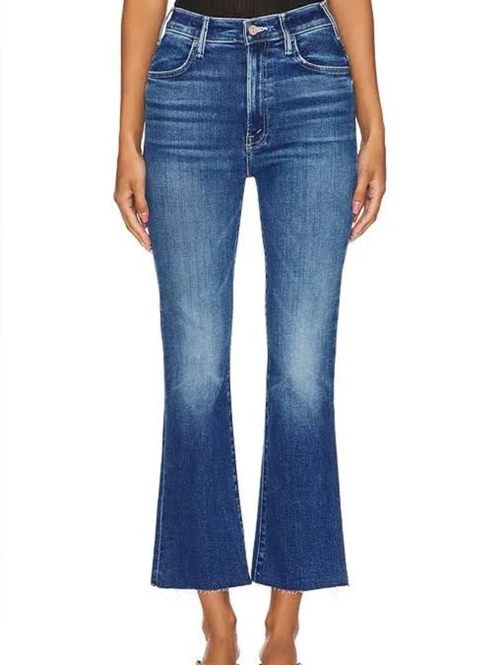 Mother Hustler Ankle Fray Jeans